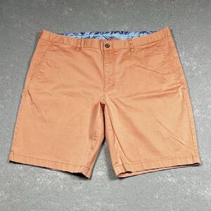Tommy Bahama Chino Shorts Mens Size 40 Orange Flat Front Cotton Blend Casual
